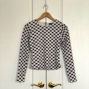 Black & White Polka Dot Top